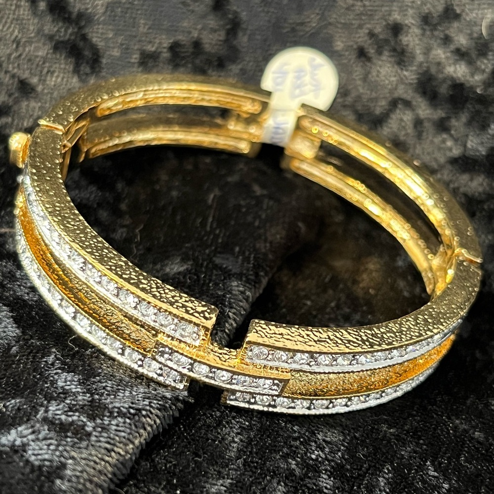 Gold Zirconia Bangle